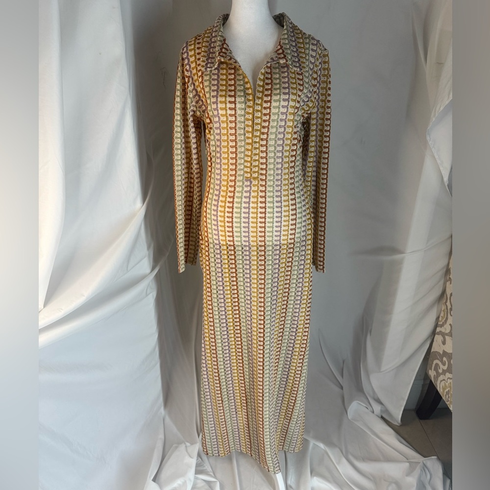Multicolor Patterned Maxi Dress/ Cover Up